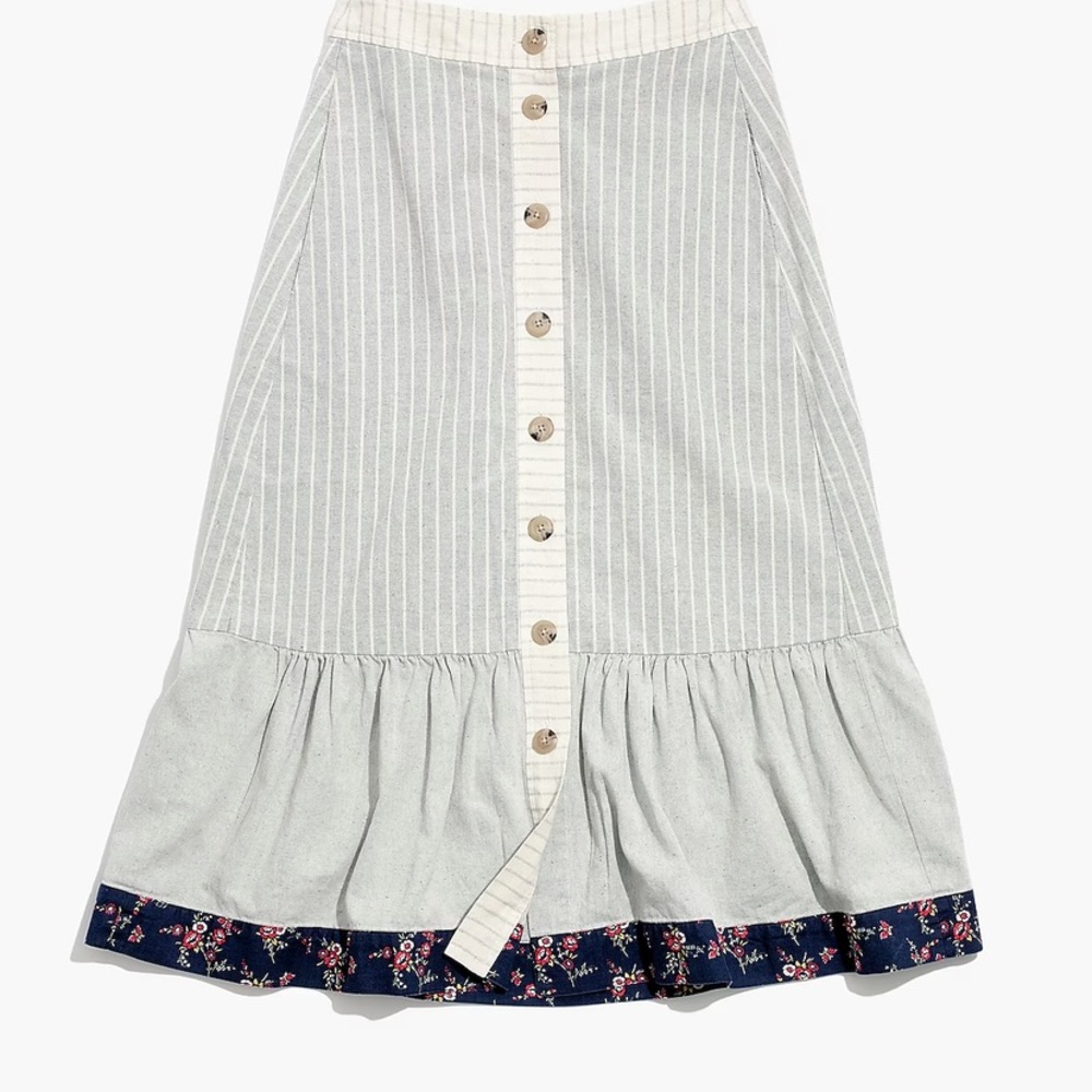 Madewell x The New Denim Project Patchwork Skirt NWOT sz 0
